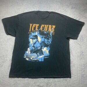 Ice Cube Graphic T-Shirt Mens 2XL Black Short Sleeve Hip Hop Rap Tee Lowrider